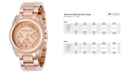 Michael Kors Women's Chronograph Blair Rose Gold-Tone Stainless Steel Bracelet Watch 41mm MK5263